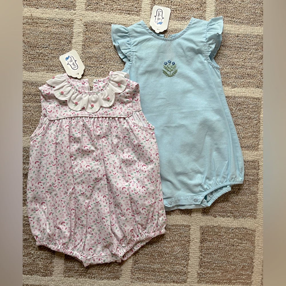Set of 2 cotton rompers